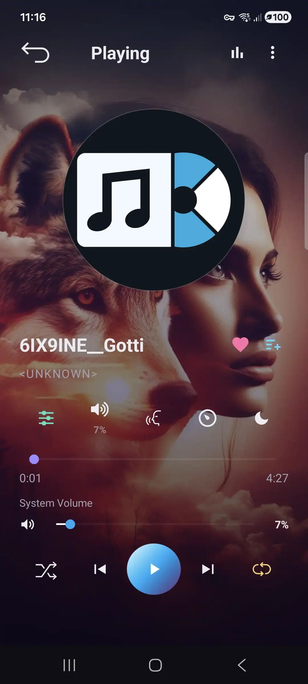 Arewa Player audio player screenshot placeholder