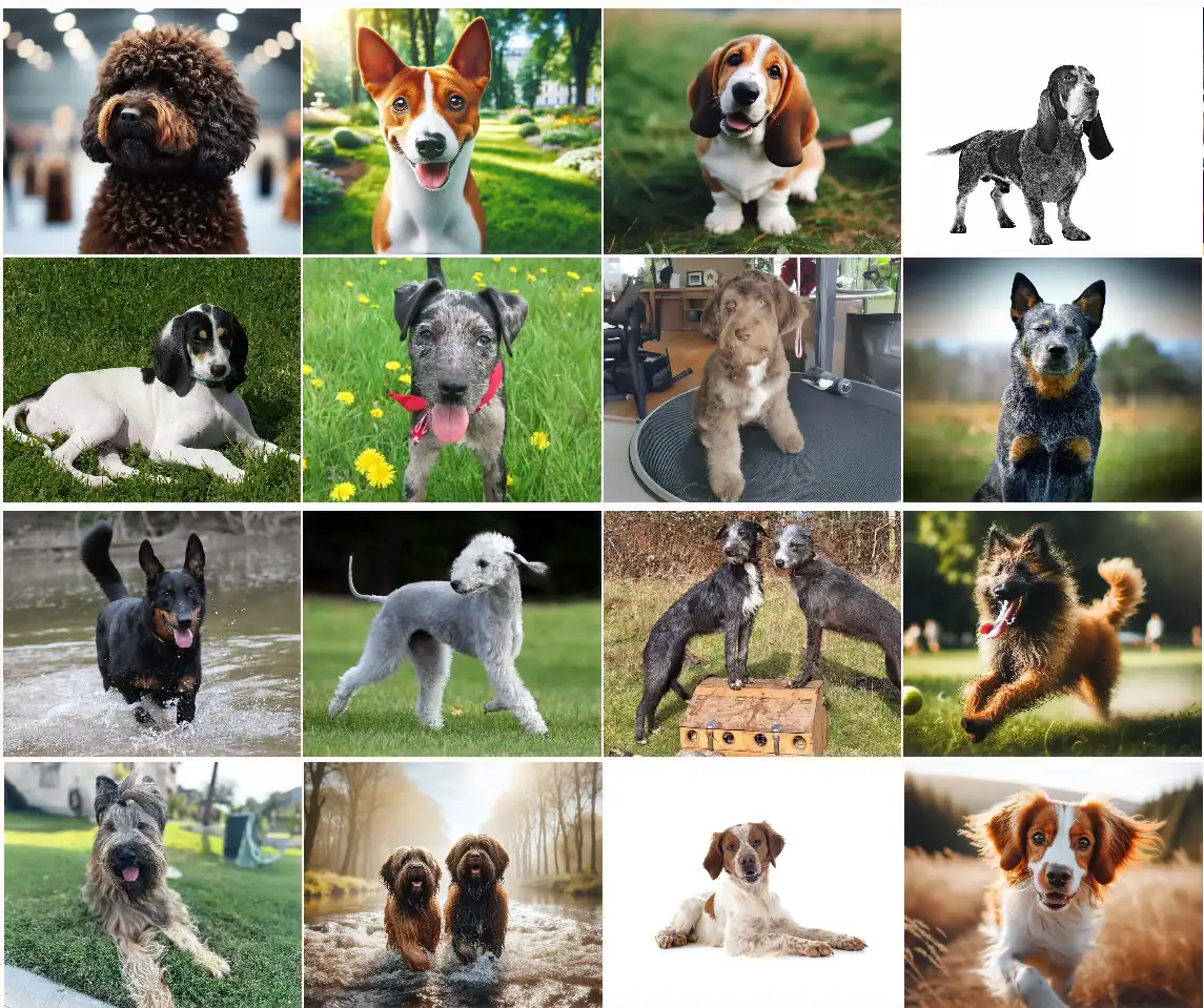Screenshot of the Dog Breeds Index WordPress website