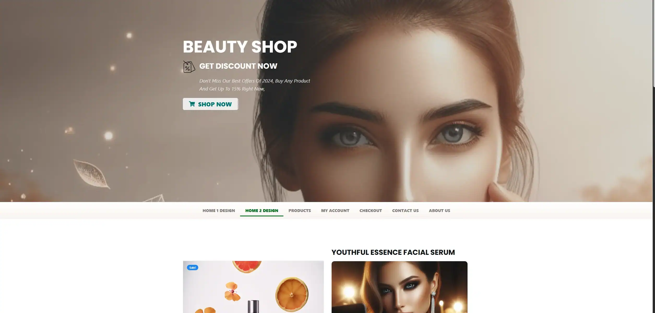 Screenshot of the Demo Store WooCommerce website