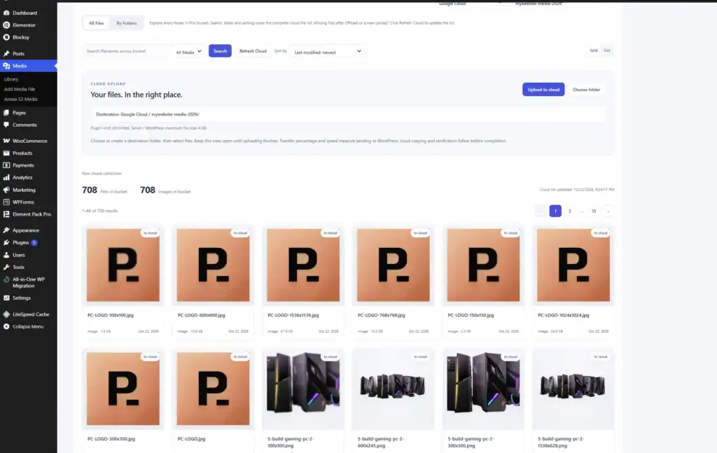 How to Connect Google Cloud Storage to WordPress with Arewa S3 Media Library 23 Browse Google Cloud Files Inside WordPress