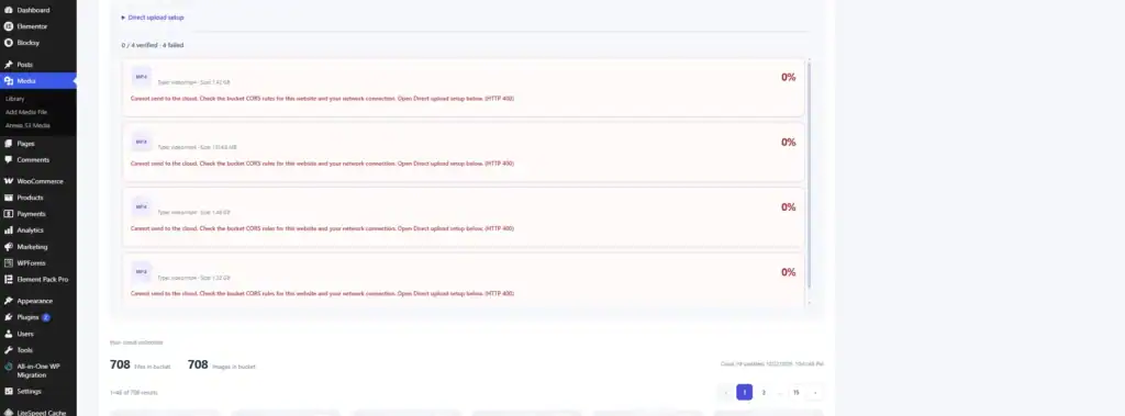 How to Connect Google Cloud Storage to WordPress with Arewa S3 Media Library 24 WordPress dashboard showing Google Cloud Storage integration settings.