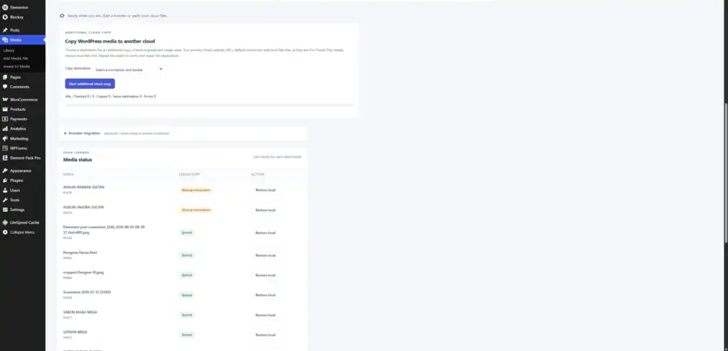 Copy WordPress Media to an Additional Cloud
