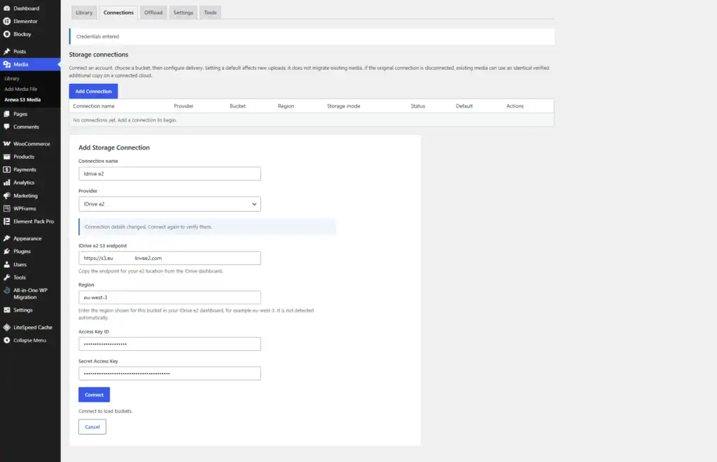 Open Arewa S3 Media Library in WordPress