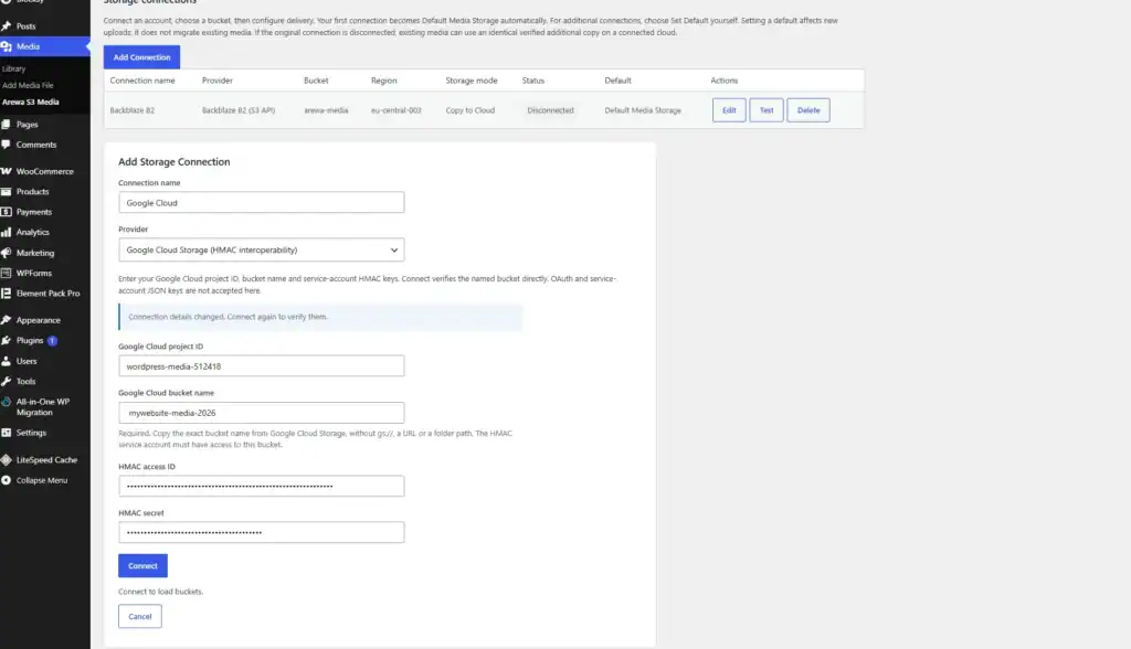 How to Connect Google Cloud Storage to WordPress with Arewa S3 Media Library 11 Open Arewa S3 Media Library in WordPress