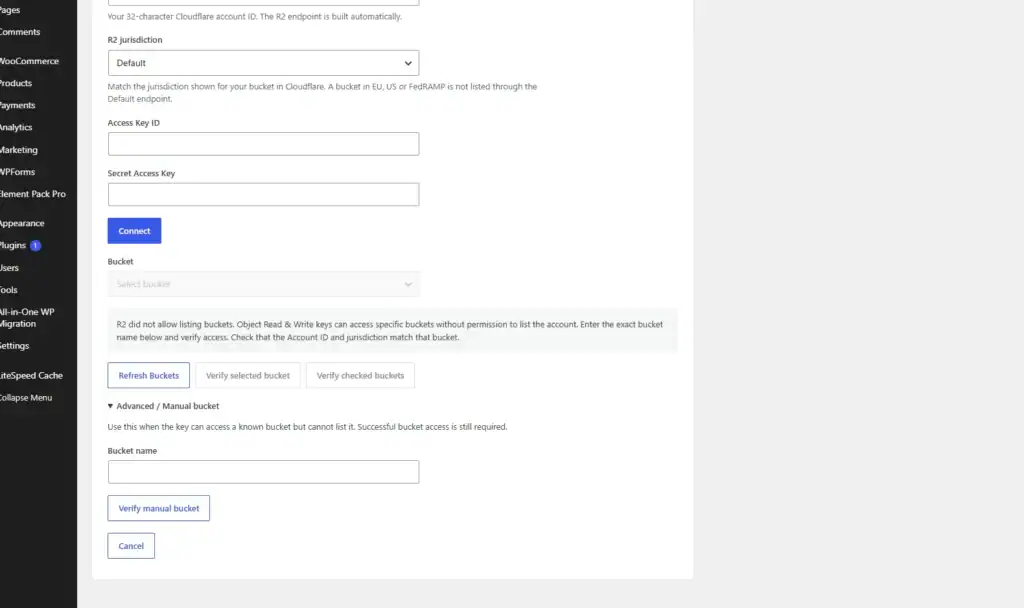 Verify manual bucket
